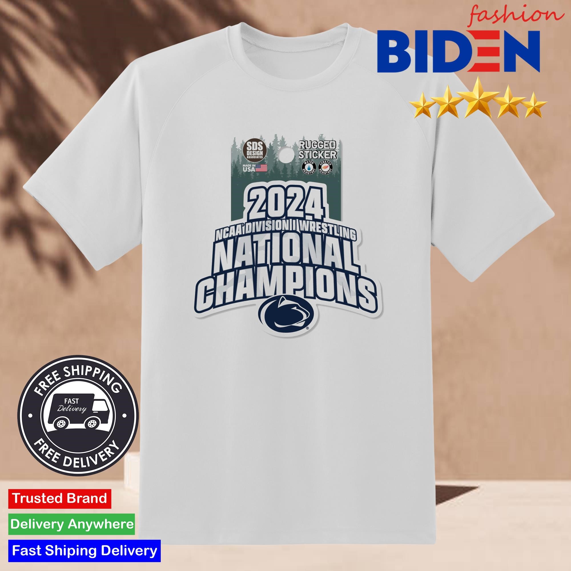 Penn State 2024 12X Wrestling National Champions Rugged Shirt
